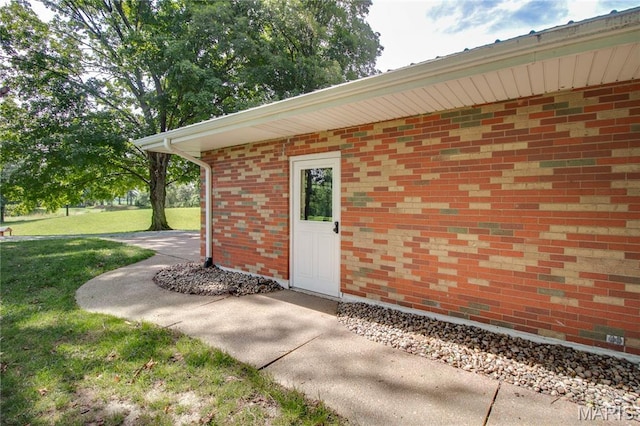 6155 Raymond Rd, Bunker Hill, IL 62014 - entrance to property with a yard and brick siding