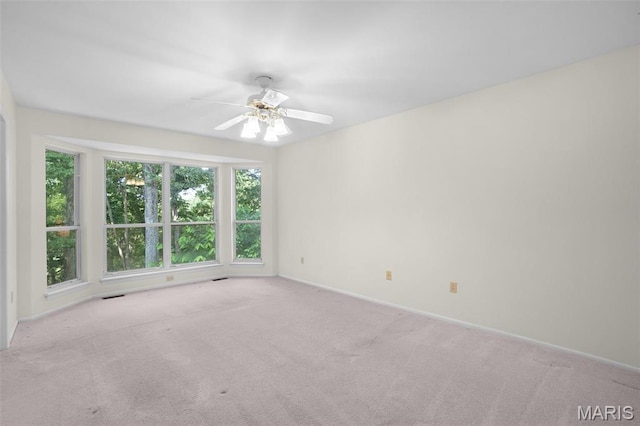 527 Wetherby Terrace Dr, Ballwin, MO 63021 - empty room with carpet and ceiling fan
