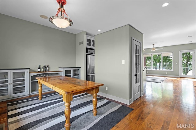 5310 Chouteaus Bluff Dr Unit 5310, Saint Louis, MO 63111 - dining area featuring wood finished floors and recessed lighting