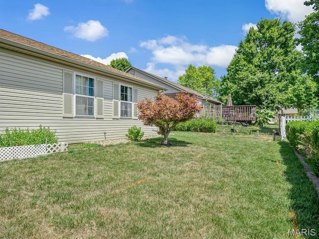344 Westline Ct, Shiloh, IL 62221 - view of yard featuring a deck