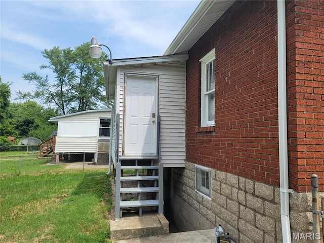 2965 Kincaid Ave, St John, MO 63114 - entrance to property with brick siding