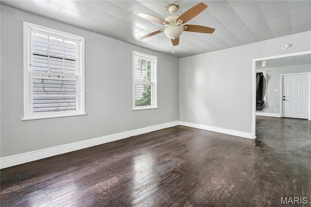 5746 Acme, Jennings, MO 63136 - empty room featuring hardwood / wood-style floors and a ceiling fan