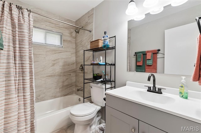 1140 Lindsay Ln, Florissant, MO 63031 - bathroom with shower / bath combination with curtain and vanity