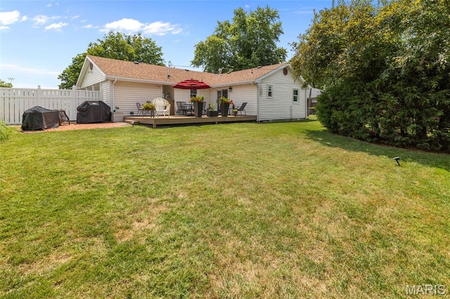 111 Freedom Dr, Belleville, IL 62226 - back of house featuring a wooden deck
