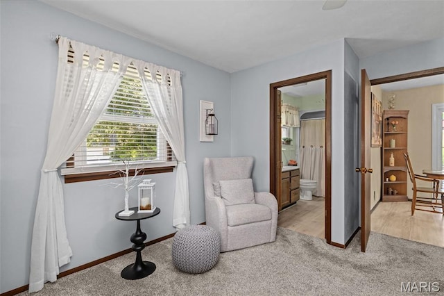 111 Freedom Dr, Belleville, IL 62226 - sitting room featuring carpet floors and baseboards