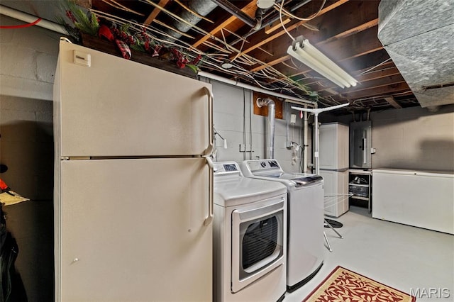 111 Freedom Dr, Belleville, IL 62226 - washroom featuring washer and clothes dryer and electric panel