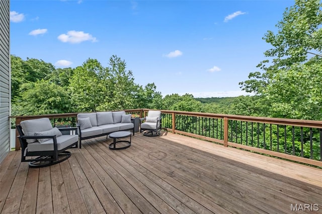 5107 Ruddy Ridge Ct, High Ridge, MO 63049 - wooden deck featuring outdoor lounge area