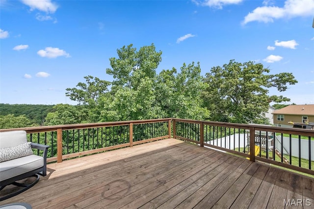 5107 Ruddy Ridge Ct, High Ridge, MO 63049 - view of wooden terrace