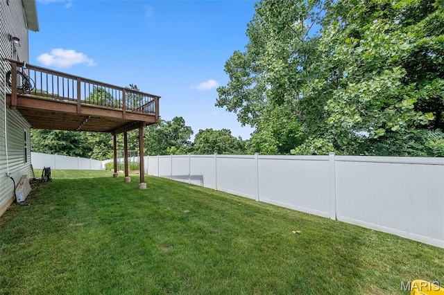 5107 Ruddy Ridge Ct, High Ridge, MO 63049 - fenced backyard featuring a deck