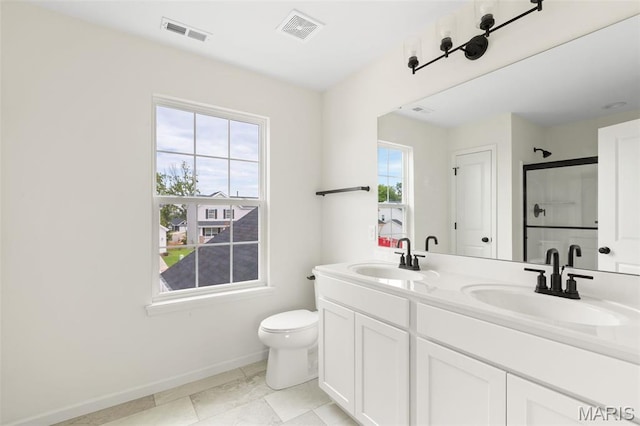 510 Founders Way, Foristell, MO 63348 - bathroom featuring a shower stall and double vanity