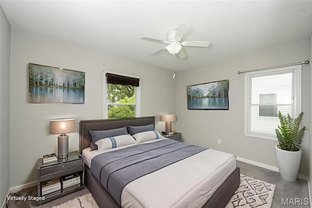 4322 Heidelberg Ave, Saint Louis, MO 63123 - bedroom with carpet floors and ceiling fan