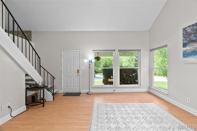 404 Applestone Dr, Ballwin, MO 63021 - entrance foyer with stairs and wood finished floors