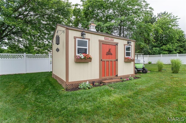 12200 Country Oaks Dr, Rolla, MO 65401 - view of shed with a fenced backyard