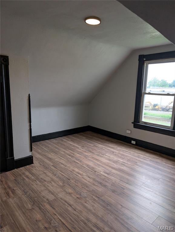 506 N 17th St, Belleville, IL 62226 - bonus room featuring lofted ceiling and wood finished floors