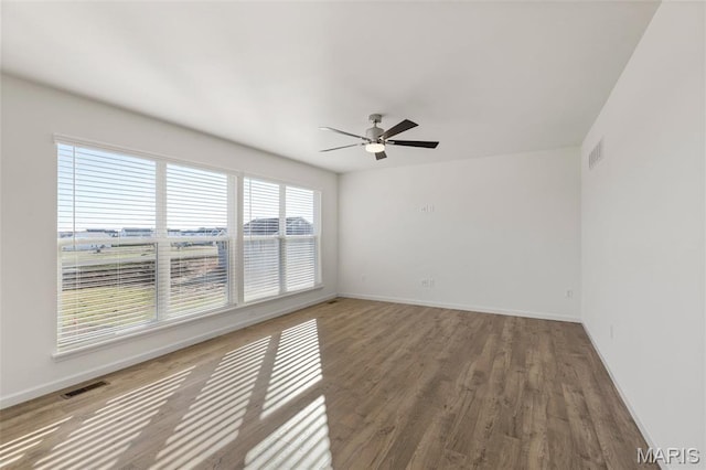 807 Colony Ridge Ct, Foristell, MO 63348 - empty room featuring ceiling fan and wood finished floors