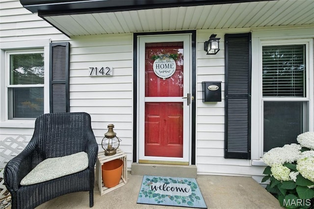 7142 Circleview Dr, Gravois Township, MO 63123 - view of exterior entry with a porch