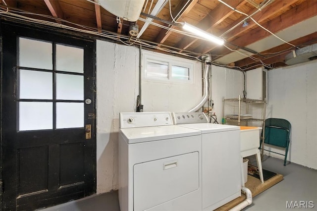7142 Circleview Dr, Gravois Township, MO 63123 - washroom with washer and dryer and plenty of natural light