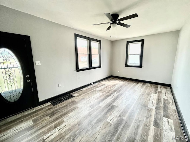 1519 Lebanon Ave, Belleville, IL 62221 - entryway with wood finished floors and ceiling fan