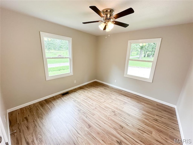 66 County Road 6680, Salem, MO 65560 - spare room with light wood-type flooring and a ceiling fan