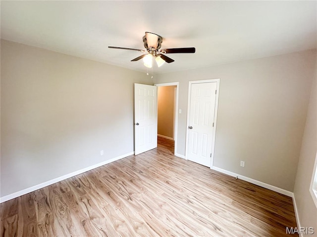 66 County Road 6680, Salem, MO 65560 - spare room featuring ceiling fan and light wood-style flooring