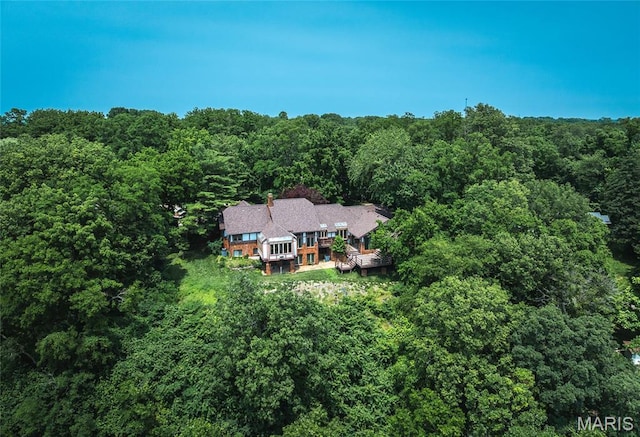 3401 Riverview Ct, Godfrey, IL 62035 - view from above of property featuring a forest