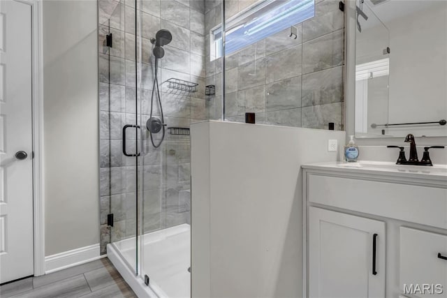 211 Cambium Ct, Wentzville, MO 63385 - bathroom featuring a shower stall and vanity