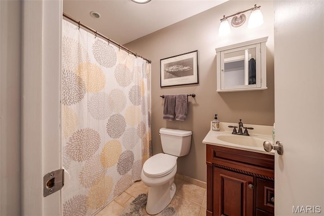 1003 Marilyn Ct, Washington, MO 63090 - full bath with vanity, tile patterned flooring, and curtained shower