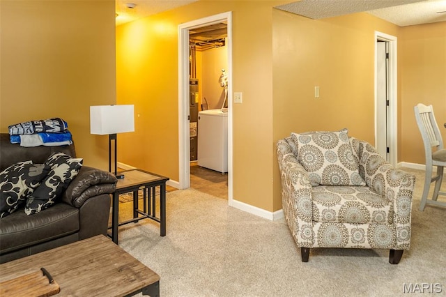 1003 Marilyn Ct, Washington, MO 63090 - living room with washer / dryer and carpet
