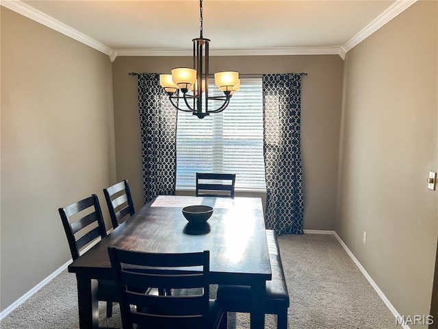 4 Green Circle Ct, Saint Peters, MO 63376 - carpeted dining space featuring a chandelier and ornamental molding
