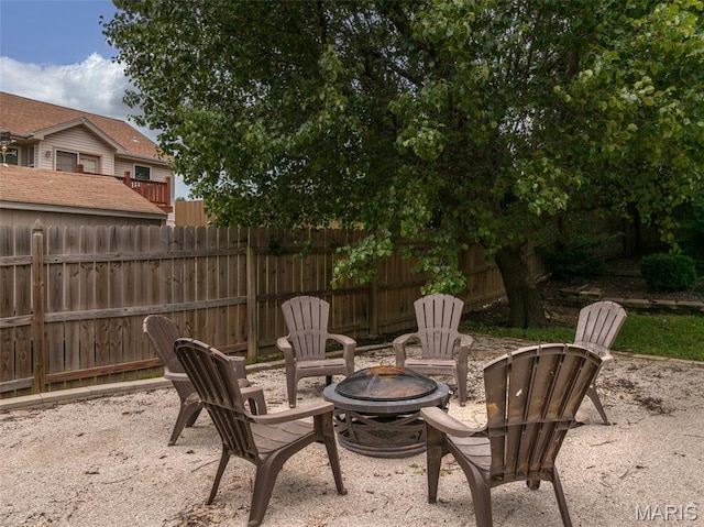 4 Green Circle Ct, Saint Peters, MO 63376 - view of patio / terrace featuring a fire pit