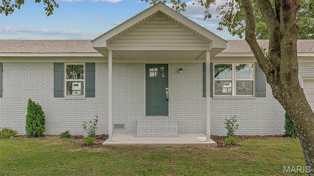 3120 State Highway F, Cardwell, MO 63829 - view of front facade featuring a front yard and brick siding