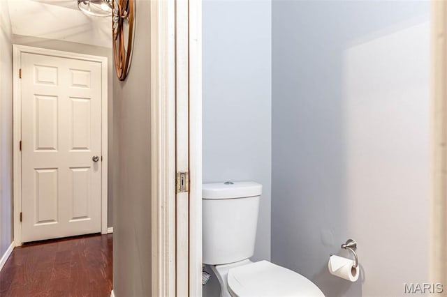 404 Arbor Spring Dr, Ballwin, MO 63021 - bathroom with toilet and wood finished floors
