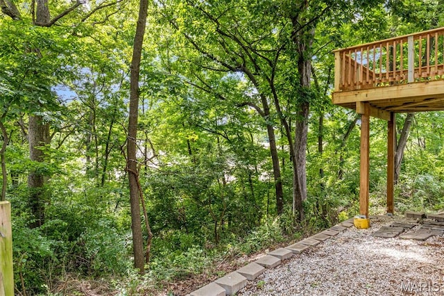 404 Arbor Spring Dr, Ballwin, MO 63021 - view of yard featuring a deck
