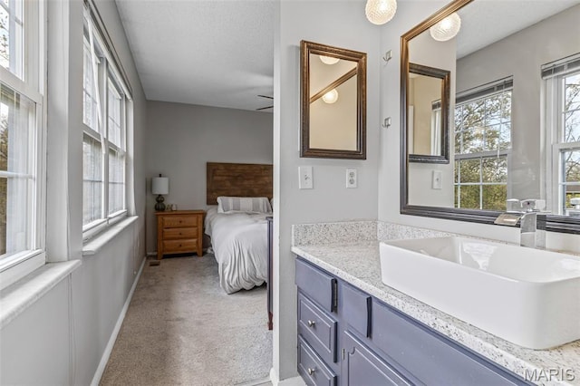 2318 Hidden Meadow Ln, Ballwin, MO 63021 - ensuite bathroom with vanity and baseboards