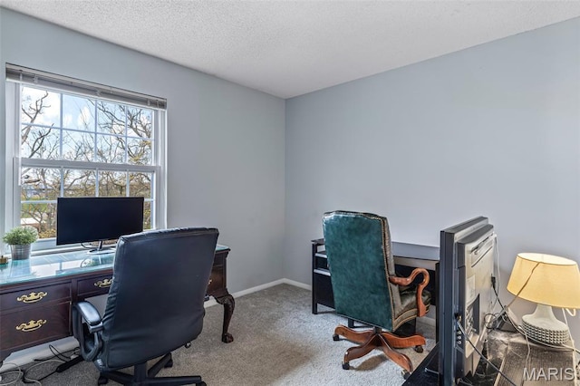 2318 Hidden Meadow Ln, Ballwin, MO 63021 - carpeted office with a textured ceiling and baseboards