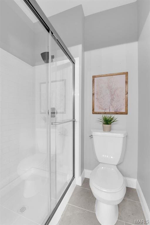 408 Bluff Meadow Dr, Ellisville, MO 63021 - bathroom featuring a shower stall and tile patterned floors