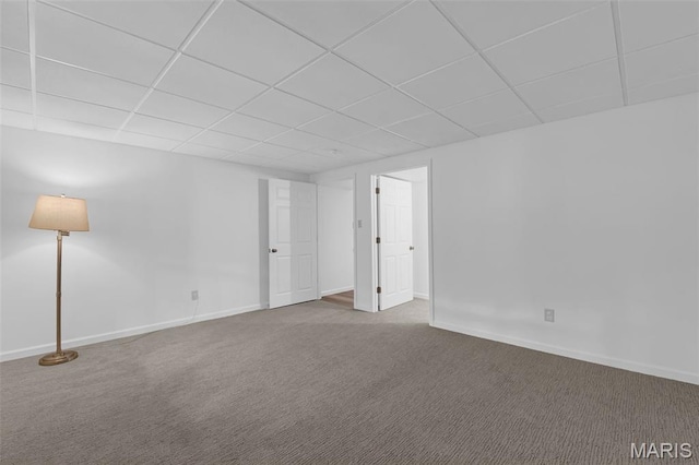 408 Bluff Meadow Dr, Ellisville, MO 63021 - carpeted spare room featuring a drop ceiling and baseboards