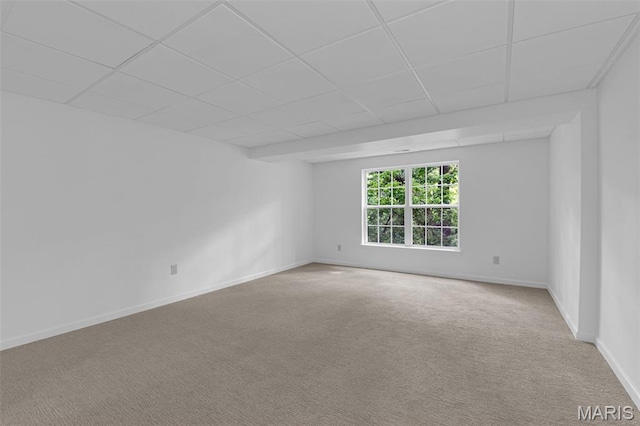 408 Bluff Meadow Dr, Ellisville, MO 63021 - spare room with carpet and a paneled ceiling