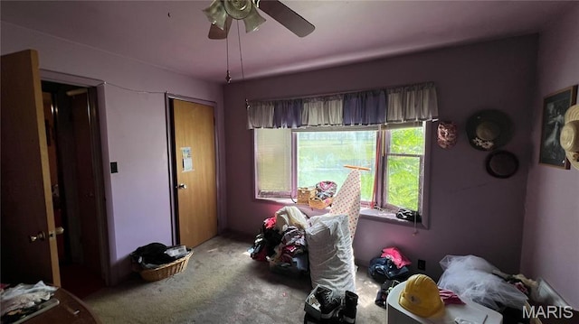 812 S Mine Ln, Motte, Fredericktown, MO 63645 - carpeted bedroom with ceiling fan