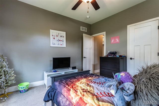 3841 Ember Ct, Edwardsville, IL 62025 - bedroom with carpet flooring and ceiling fan