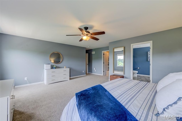 606 Wyndview Dr, Lake St Louis, MO 63367 - bedroom with light colored carpet and ceiling fan