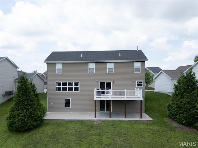 606 Wyndview Dr, Lake St Louis, MO 63367 - back of property featuring a patio area, a yard, and a deck