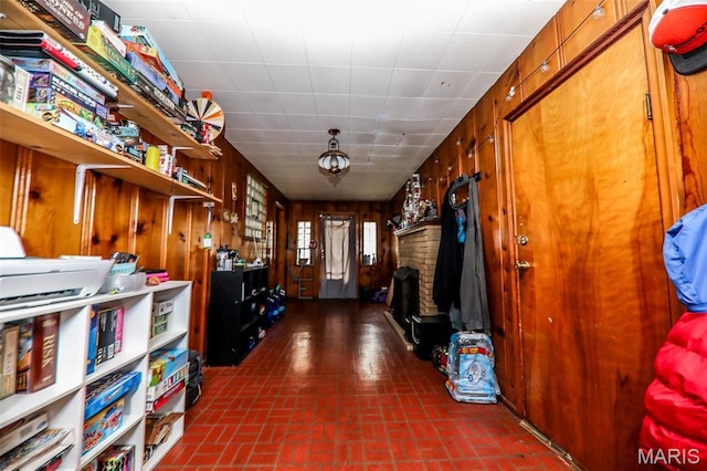 2909 Grand Ave, Granite City, IL 62040 - entryway with brick patterned flooring and wood walls