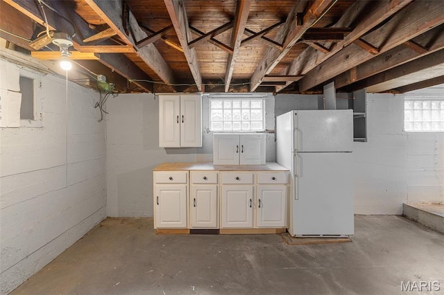 3119 Tamm Ave, Saint Louis, MO 63139 - basement featuring freestanding refrigerator and healthy amount of natural light