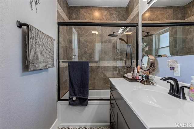 402 S Walker St, Montgomery City, MO 63361 - bathroom featuring vanity and tiled shower / bath combo