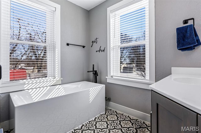 402 S Walker St, Montgomery City, MO 63361 - bathroom with a freestanding bath and vanity