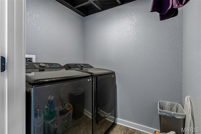 402 S Walker St, Montgomery City, MO 63361 - washroom with independent washer and dryer and wood finished floors