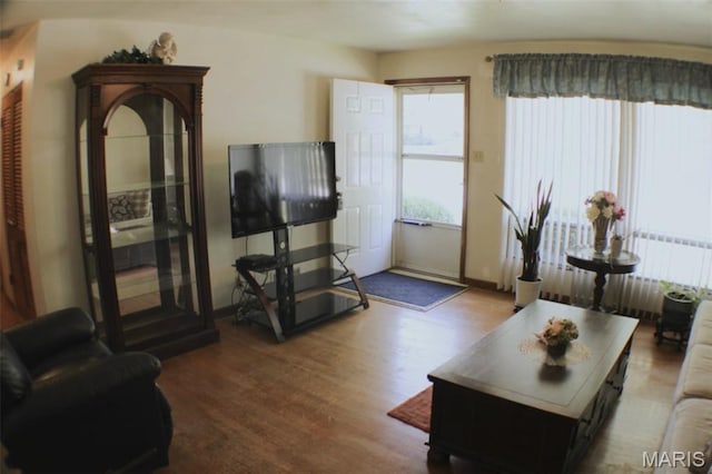 3710 Summit Ave, Belleville, IL 62226 - living area with wood finished floors and baseboards
