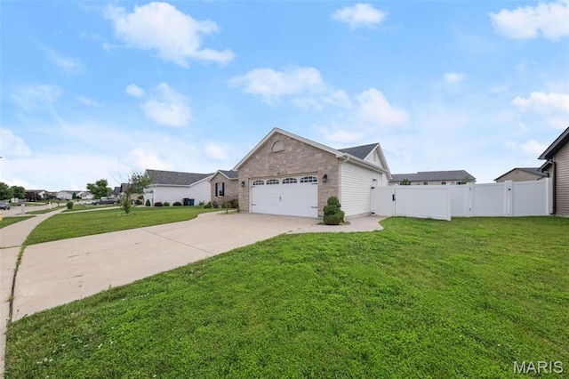80 Brookshire Creek Dr, Wentzville, MO 63385 - view of front of home with driveway, an attached garage, stone siding, and a gate