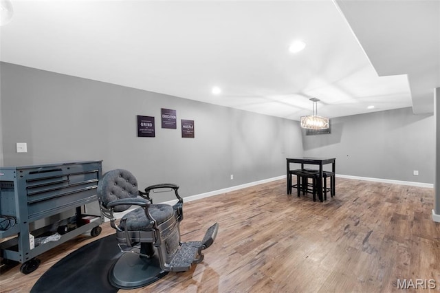 80 Brookshire Creek Dr, Wentzville, MO 63385 - recreation room featuring wood finished floors and recessed lighting